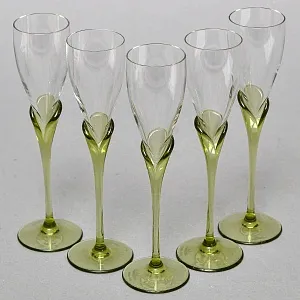 Рюмки из коллекции «Papyrus» - 5 шт., Хрусталь Rosenthal Studio Line, Германия - 1960 -1969 годы.