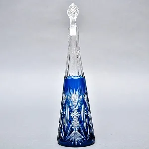 Редкость! Малый Хрустальный Графин - Штоф «Аквамарин» VAL SAINT LAMBERT Бельгия, конец 50-х гг.