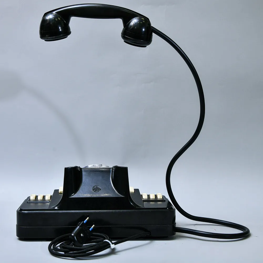 Настольная Электрическая Лампа - Светильник «Директорский Телефон - Будьте Бдительны» СССР - 1974 год.