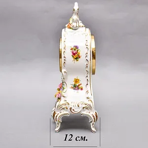 Винтажные Каминные Механические Фарфоровые Часы с боем «Время Роз», Franz Hermle & Sohn Германия 50 гг. 