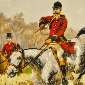 Антикварная Коллекционная Тарелка - Блюдо «ОХОТА НА ЛИС», Фарфор Limoges, Франция начало ХХ века.