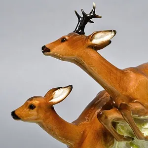 Коллекционная Фарфоровая статуэтка «Охота. Бегущие косули», Hutschenreuther Германия.