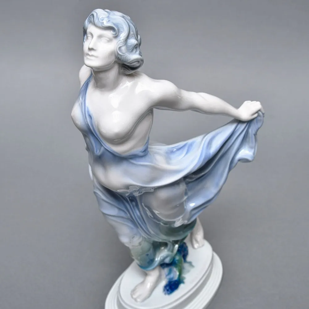 Антикварная Фарфоровая статуэтка Арт Деко «Невеста ветра», Rosenthal Германия, 1912 - 1914 годы. 