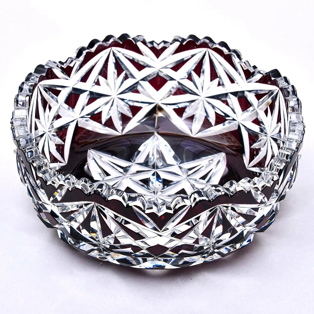 Конфетница - Фруктовница Цветного Хрусталя WMF Crystal Cabinet Германия, конец 60-х гг.