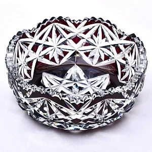 Конфетница - Фруктовница Цветного Хрусталя WMF Crystal Cabinet Германия, конец 60-х гг.