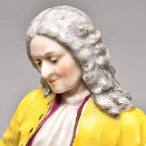 Антикварная Фарфоровая статуэтка «Галантная сцена у клавесина», Ernst Bohne Sohne Германия, 1901 - 1920 годы. 