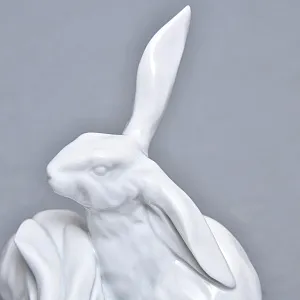 Коллекционная Фарфоровая статуэтка «Два Зайца», HEREND Венгрия, середина ХХ века. 