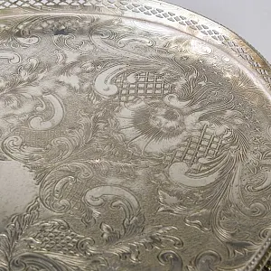 Винтажный Овальный Поднос с бортиком, Silverplated, SHEFFIELD Англия.