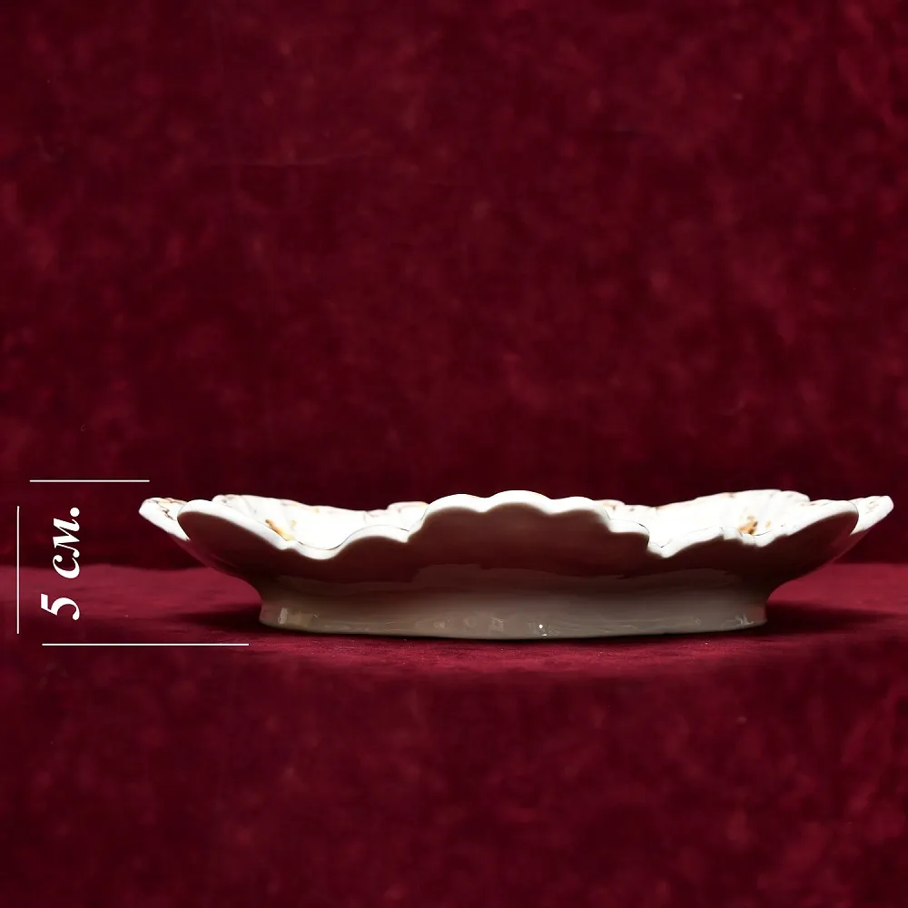 Антикварная Фарфоровая Тарелка - Блюдо «Летний букет с Пионом», Германия, конец ХIX - начало ХХ веков.