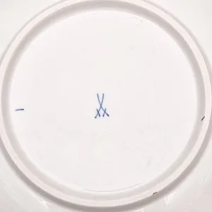 Коллекционное Фарфоровое Блюдо - Тарелка «БУКЕТ», Кобальт, MEISSEN Германия - середина ХХ века. 