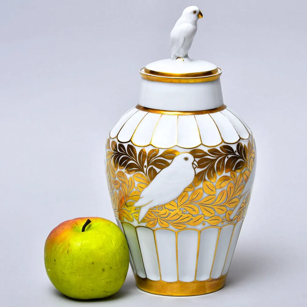 Редкость! Авторский Винтажный Фарфоровый Вазон «ПТИЦЫ», Hutschenreuther Германия Н - 28 см.