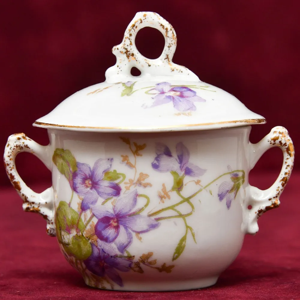 Антикварный Порционный Набор Соусников на Подносе, Фарфор Limoges Франция, начало ХХ века.