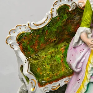 Антикварная Статуэтка «Любовный роман», фарфор Carl Scheidig, Германия начало ХХ века.