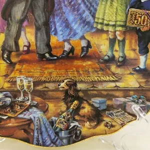 Большая Тарелка «Праздник - Дедушка и Бабушка» Фарфор, Weimar Porzellan Германия -1995 год.