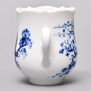 Коллекционная Фарфоровая Кофейная пара «Голубые орхидеи», MEISSEN Германия, середина ХХ века. 