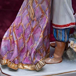 Редкость! Авторская Роспись - Фарфоровая Статуэтка «РУСЛАН И ЛЮДМИЛА» РОССИЯ ДФЗ Дулево.