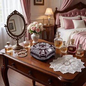 Хрустальная Шкатулка - Конфетница - Орешница, VAL SAINT LAMBERT Бельгия середина ХХ века.