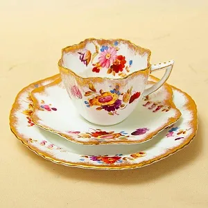 Антикварная, Коллекционная Чайная пара +Тарелка (Тройка) , Англия, конец ХIX - начало ХХ века.