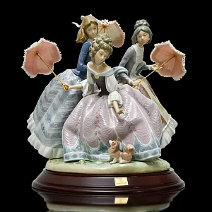 Редкость! Большая Фарфоровая статуэтка «ТРИ СЕСТРЫ», Lladro Испания, 1986 год.