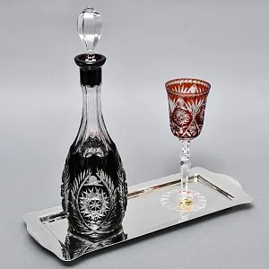 Винтажный Прямоугольный Металлический Поднос - Подставка, Silverplate Англия.