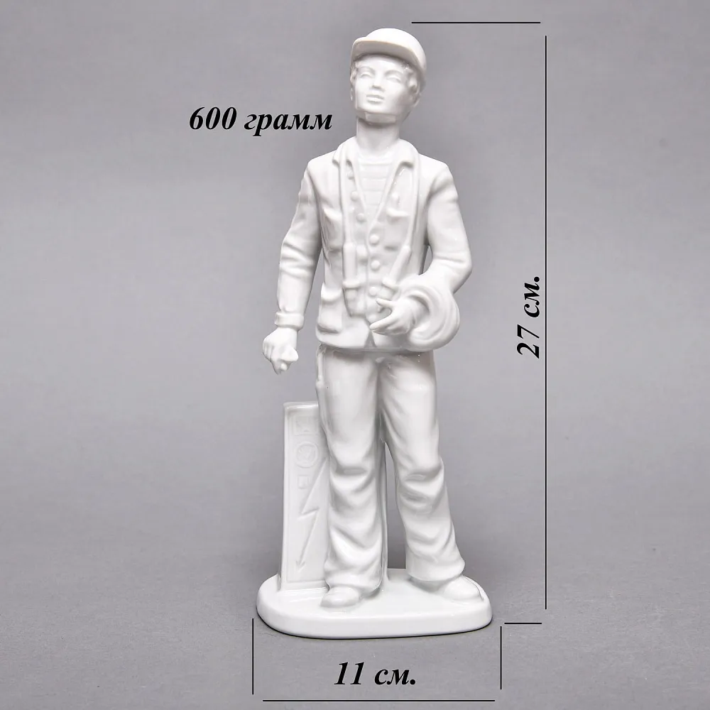 Коллекционная Фарфоровая статуэтка «Электрик», GRAFENTHAL Германия, 1985 - 1990 годы.