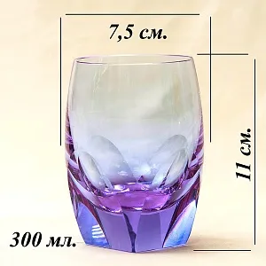 Набор 6-ть Стаканов серия «BAR» Цветной Хрусталь, MOSER - МОЗЕР Чехия.