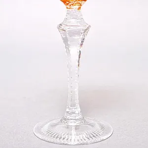 Хрустальный Бокал для вина жёлтого цвета, Karl Klokotschnik Германия -70 гг. 