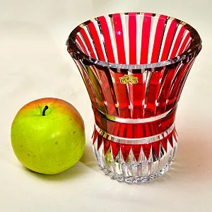 Ваза - Красный Хрусталь VAL SAINT LAMBERT (Вал Сант Ламберт) Бельгия, конец 60-х гг.