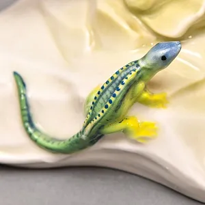 Большая Коллекционная Статуэтка «Горный Козел и Ящерица», Фарфор Karl Ens, Германия - 30-е гг. 