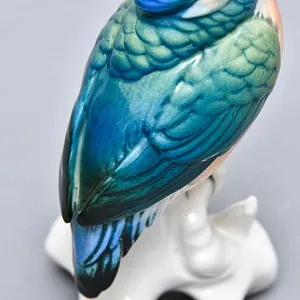 Птица - Статуэтка «Зимородок», Фарфор Карл Энс / Karl Ens, Германия, 50-е годы ХХ века.