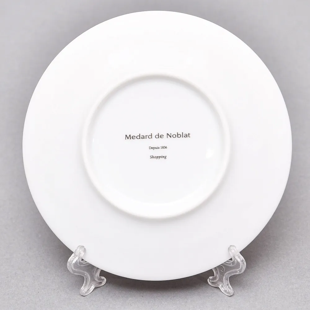 Набор из 4-х Кофейных пар «За покупками - Shopping», Limoges Medard de Noblat Франция, конец ХХ века.