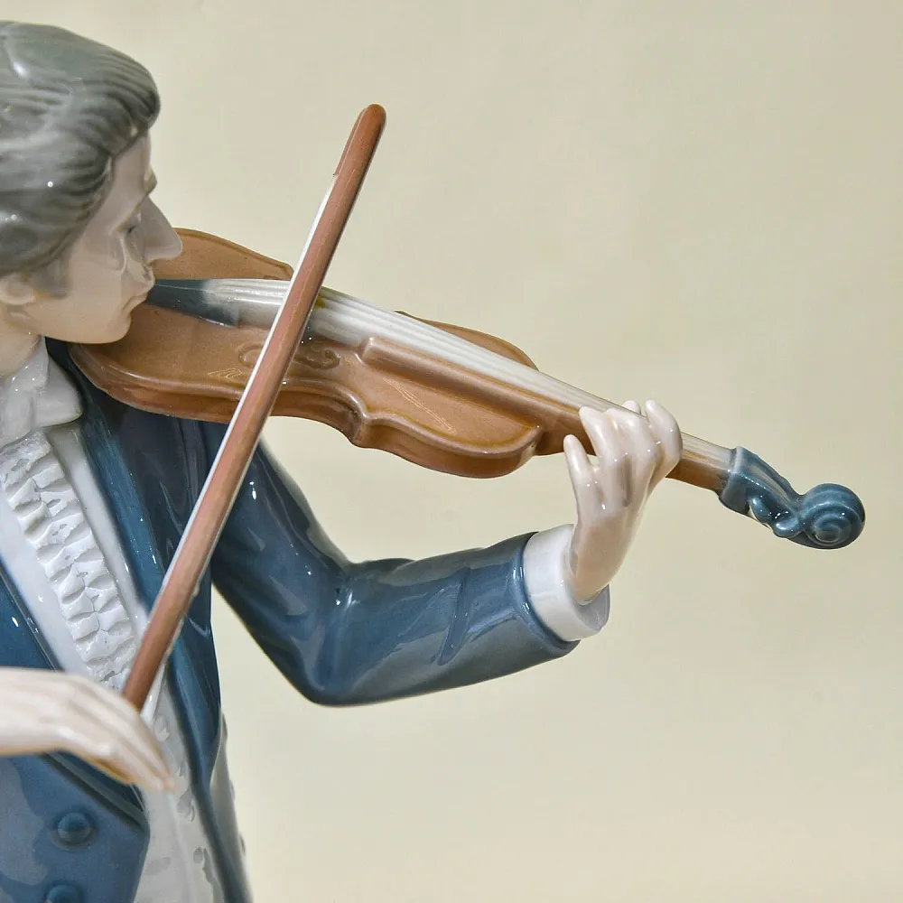 РЕДКОСТЬ! Большая Коллекционная Фарфоровая статуэтка «Музыкант - Скрипач» Lladro, Испания - 1985 год.