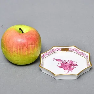 Небольшая Тарелочка - Мелочевница - Блюдечко «APPONYI PURPUR», Фарфор HEREND Венгрия. 