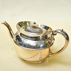 Металлический Заварочный Чайник на 1 л. Silverplate, Англия 50-е годы ХХ века.