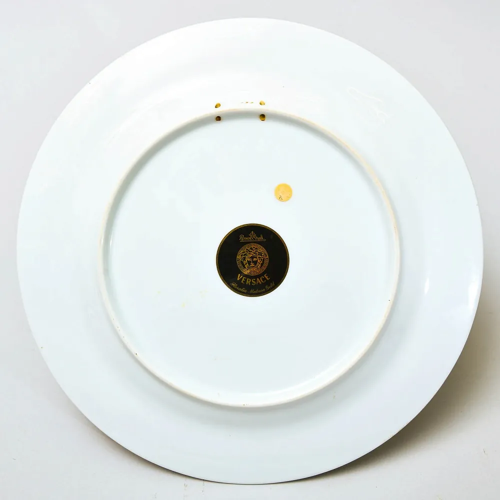 «Floralia Medusa Gold» - Коллекционная Фарфоровая Тарелка - Блюдо, VERSACE, Rosenthal Германия - 1980 год.