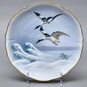 Столовый Фарфоровый сервиз «Охота» на 12 персон, Kaestner Saxonia Германия, первая половина ХХ века.