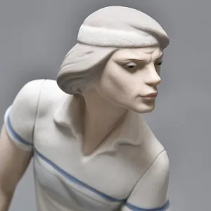 Парные Фарфоровые статуэтки «Теннисистка и Теннисист», Lladro Испания, 1982 - 1987 годы. 