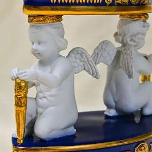 Коллекционная Фарфоровая Ваза - Фруктовница «Два Ангела - Путти», Sevres Style Франция.