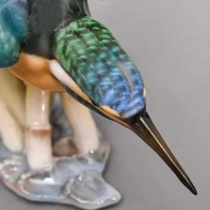 Фарфоровая Статуэтка «Птица - Зимородок», Hutschenreuther Германия, 1955 - 1968 годы.