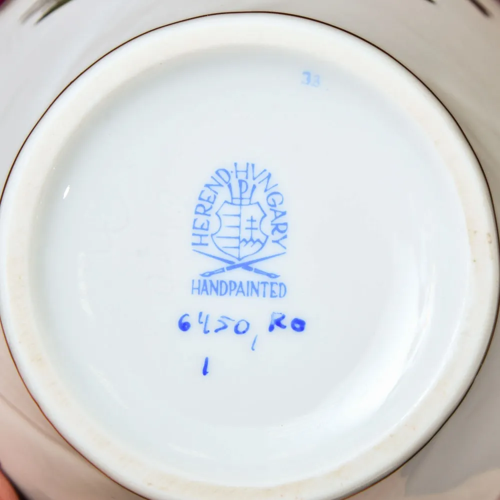 Коллекционая Фарфоровая Ваза с крышкой - Вазон ROTHSHILD BIRDS, Herend Венгрия, вторая половина ХХ века.