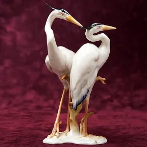Коллекционная Фарфоровая Статуэтка «Птицы - Две Цапли», Hutschenreuther, Германия -1965 год.
