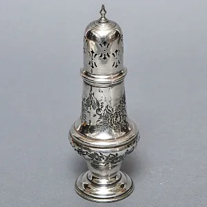 Винтажная Баночка - Емкость для сахарной пудры, металл Sheffield, Англия 50 гг. 