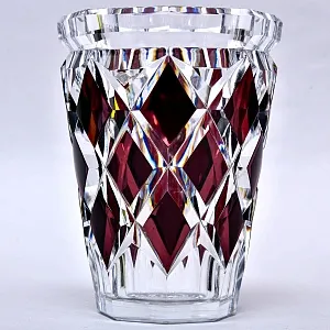 Коллекционная Аметистовая Ваза, Хрусталь VAL SAINT LAMBERT, Бельгия, конец 60-х гг.