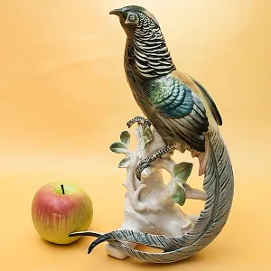 Большая Фарфоровая Статуэтка «Райская Птица» Н -30 см., Карл Энс / Karl Ens,  Германия, 50-е годы ХХ века.