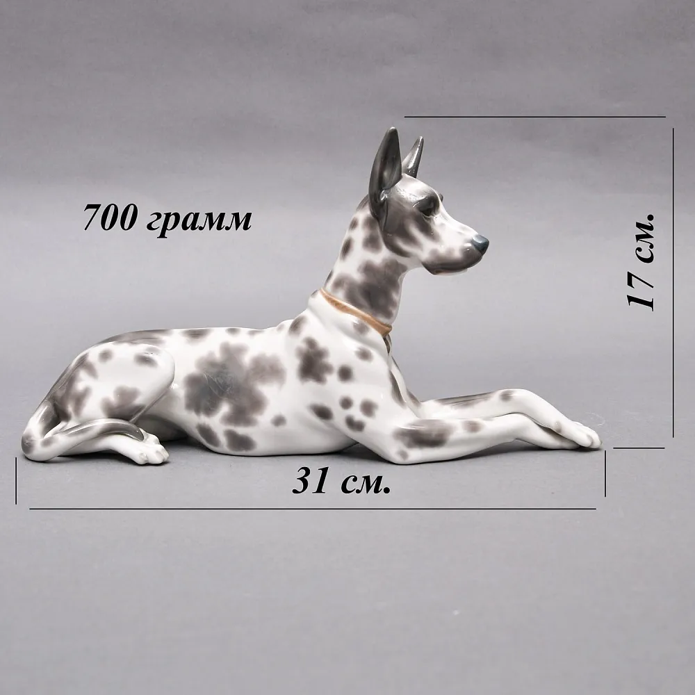 Коллекционная Фарфоровая статуэтка «Собака. Немецкий Дог», Lladro Испания.