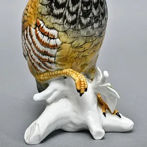 Большая Коллекционная Фарфоровая Статуэтка «Птица - Серая Куропатка», Karl Ens Германия -50 гг.