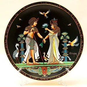 Коллекционная Тарелка - Блюдо «Свадьба Тутанхамона» Фарфор, Osiris Porcelain -1991 год.