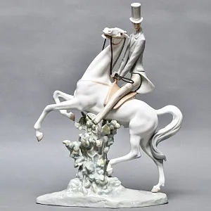 Коллекционная Фарфоровая статуэтка «Всадник», Lladro / Лядро Испания, 1969 - 1985 годы.