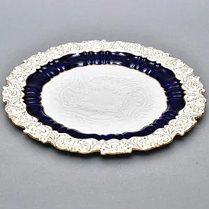 Коллекционное Фарфоровое Блюдо - Тарелка «Марсель», Кобальт, MEISSEN Германия - 1955 год.