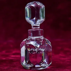 Редкость! Хрустальный Парфюмерный Флакон для духов «KATIA», VAL SAINT LAMBERT, Бельгия.